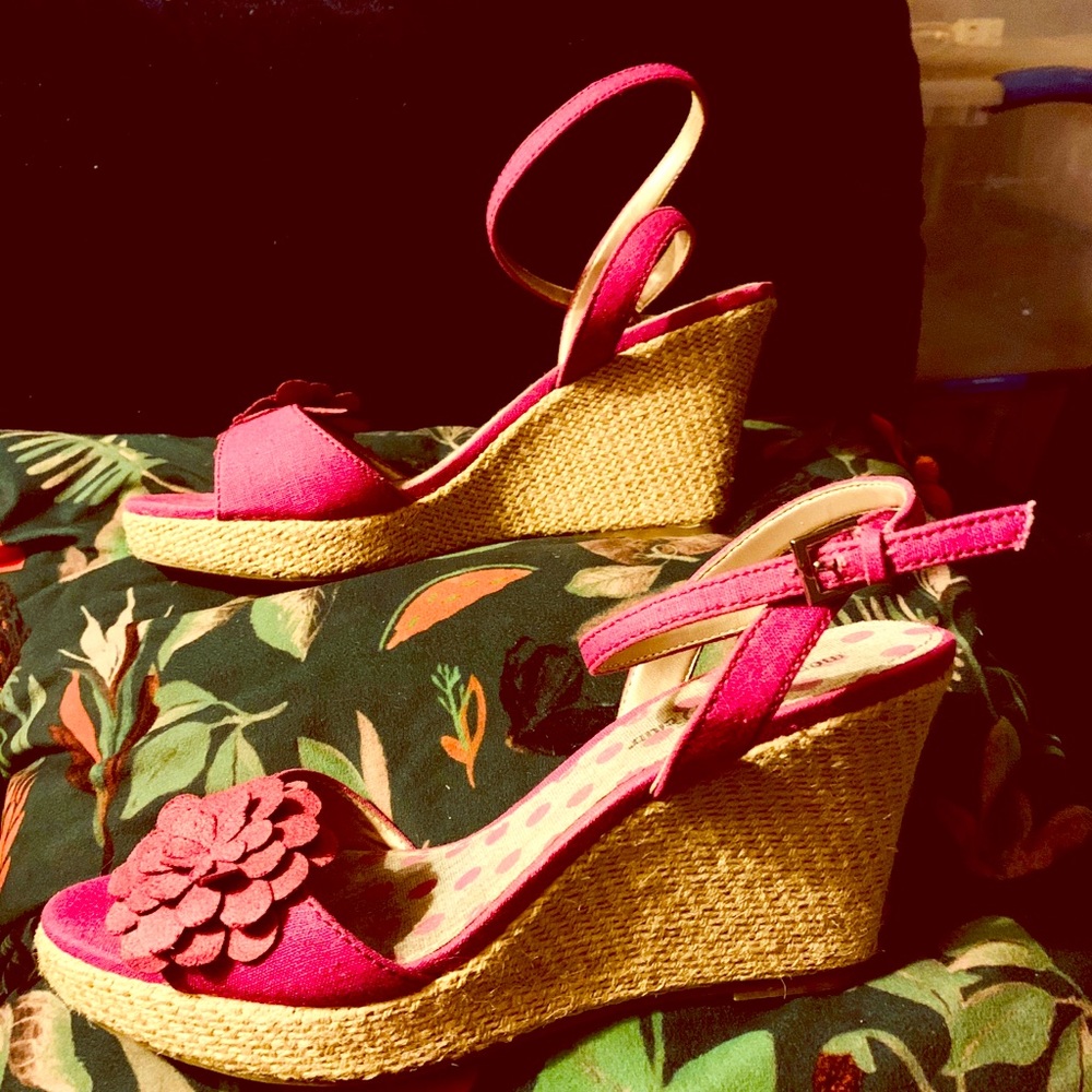 Montego Bay Club Pink Petals Wedge Sandal